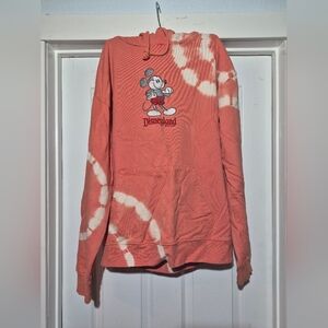 Disney Coral and White Mickey Mouse Hoodie
